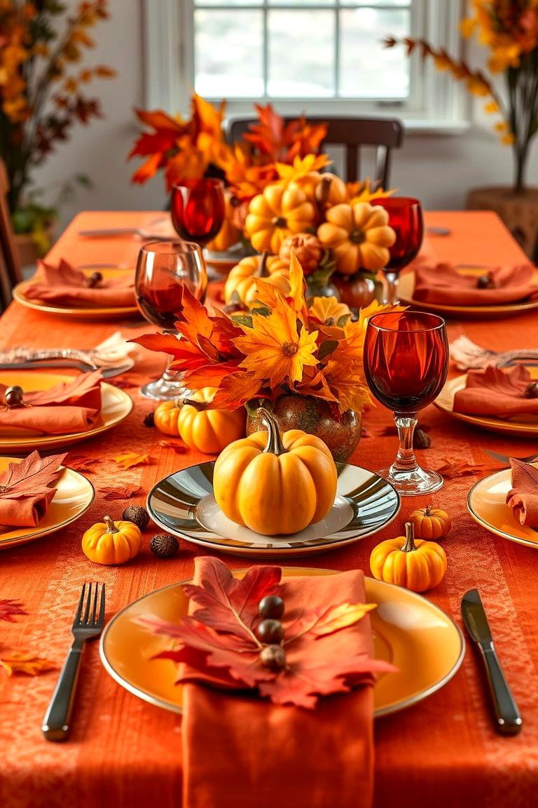 Harvest Inspired Color Palette - 25 Thanksgiving Table Settings