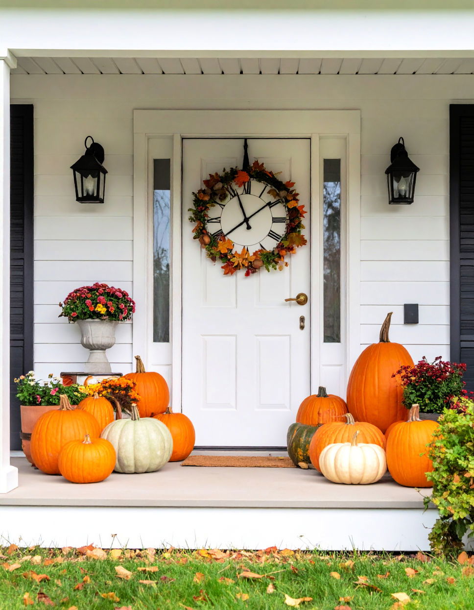 Harvest Themed Outdoor Clock