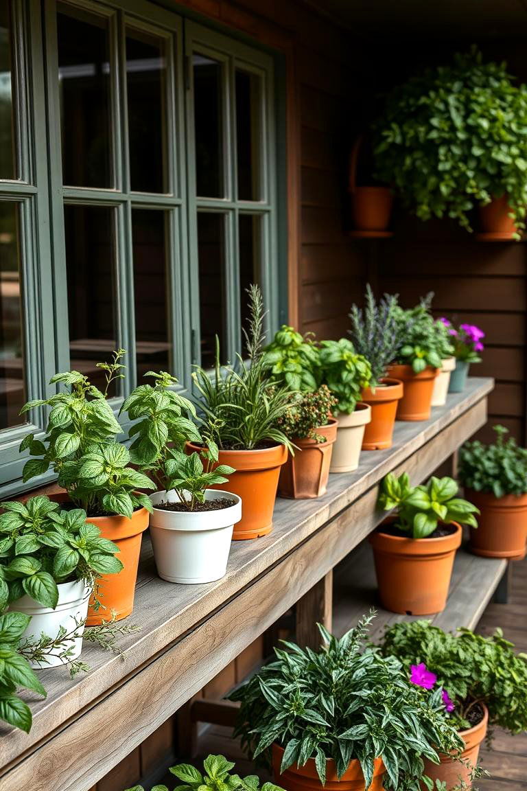 Herb Garden for Freshness - 25 Farmhouse Patio Ideas