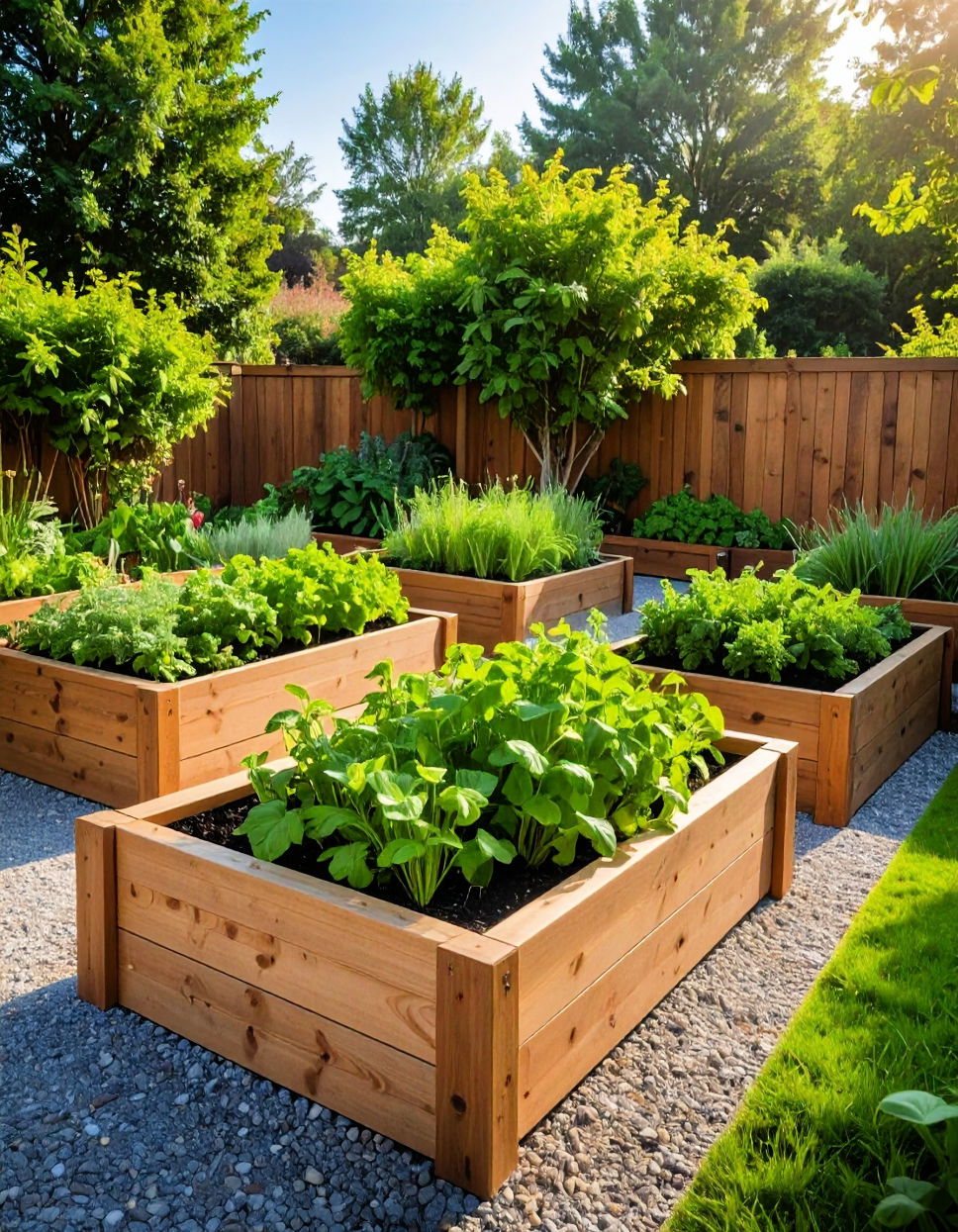 Herb Garden in Raised Beds