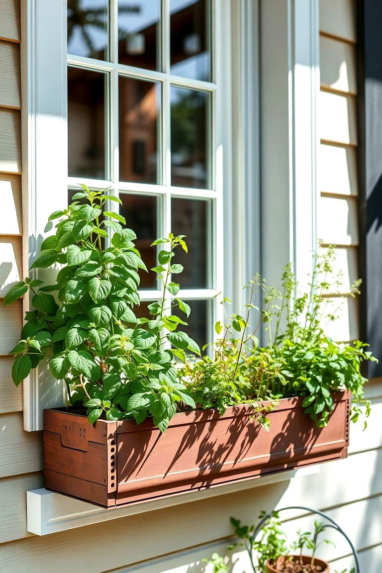 Herb Garden in a Window Box - 25 Herb Garden Ideas
