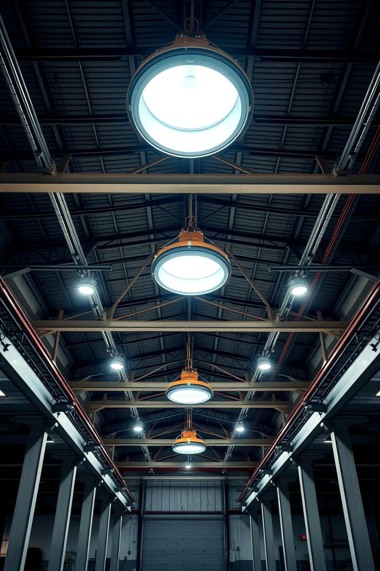 High Bay Lights for High Ceilings - 25 Garage Lighting Ideas
