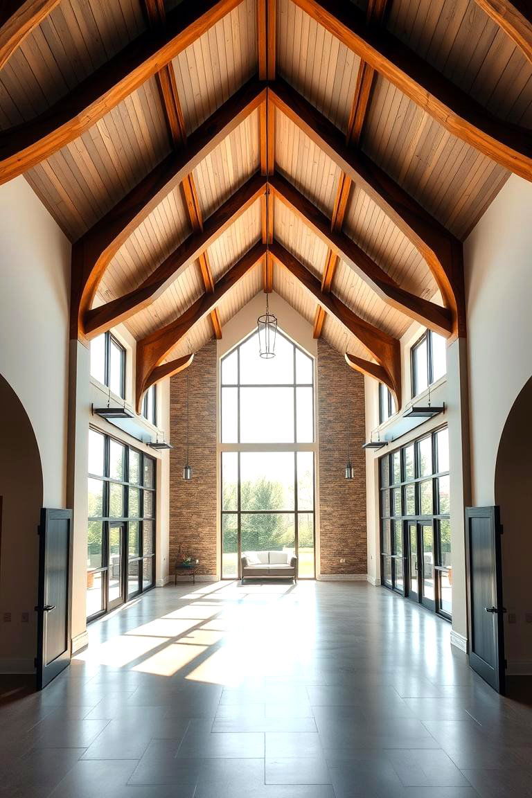 High Cathedral Ceilings for Grand Entryways - 25 Vaulted Ceiling Ideas