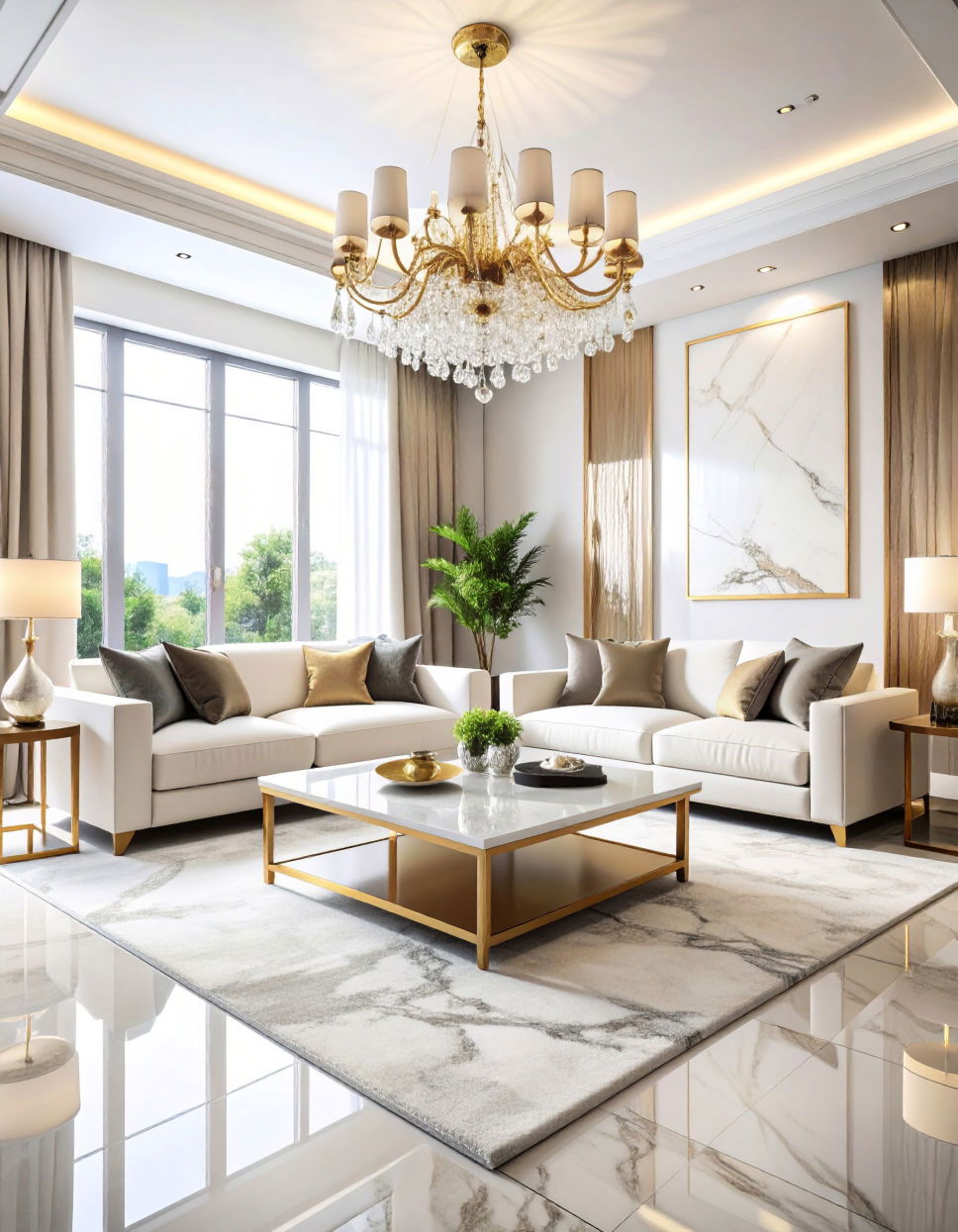 High End Luxury with Marble and Crystal