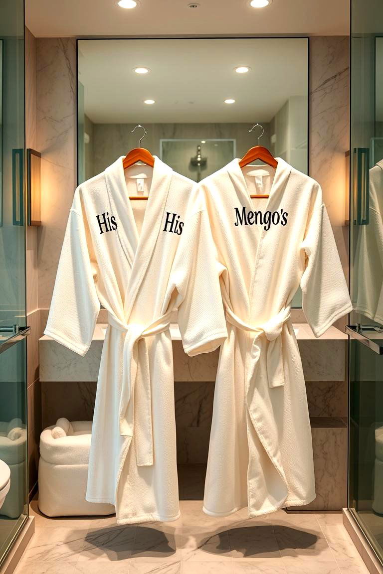 His and Hers Robes - 25 First Wedding Anniversary Gift Ideas