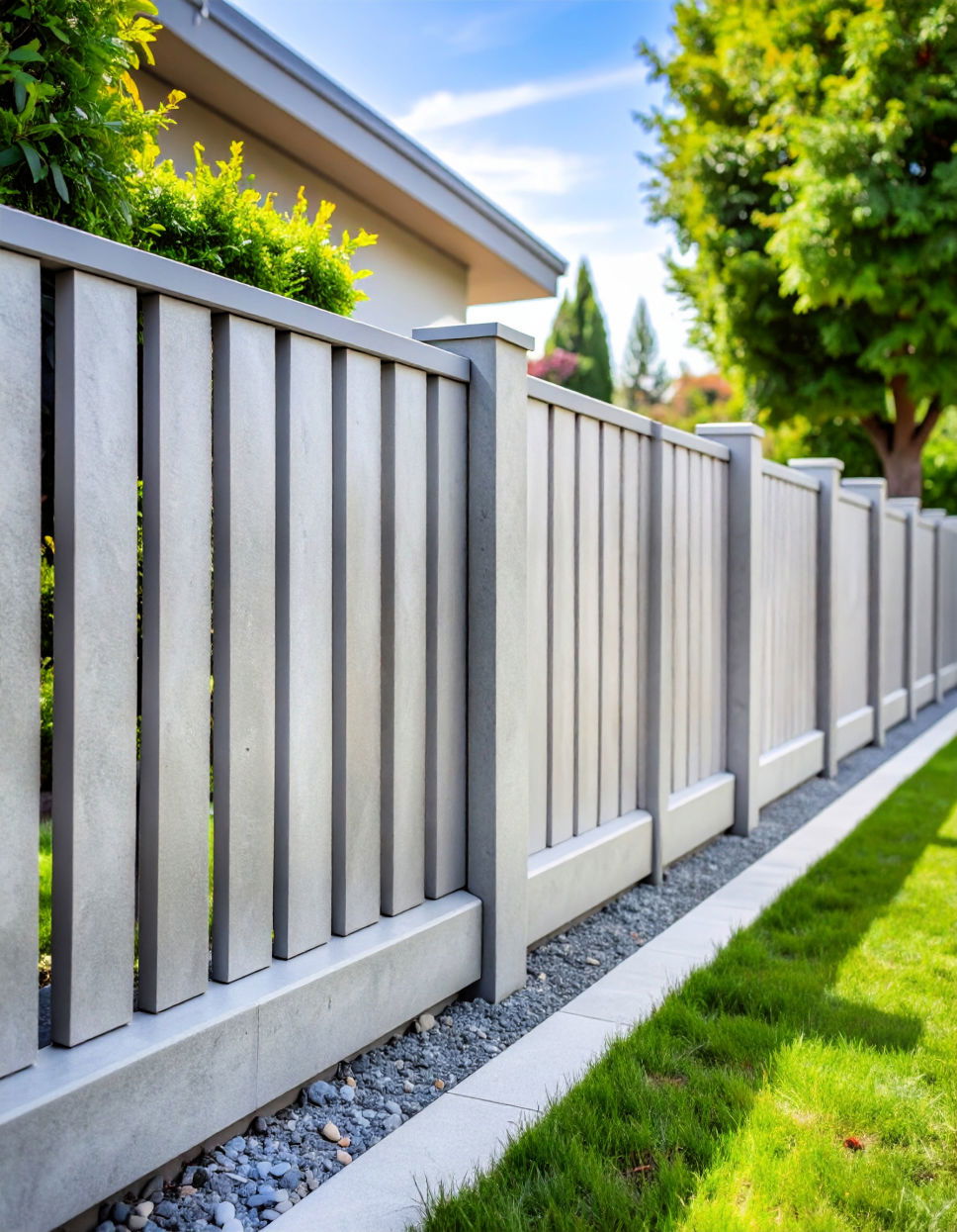Horizontal Concrete Slab Fence