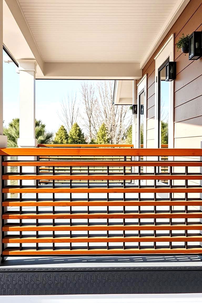 Horizontal Slat Railings - 25 Front Porch Railing Ideas
