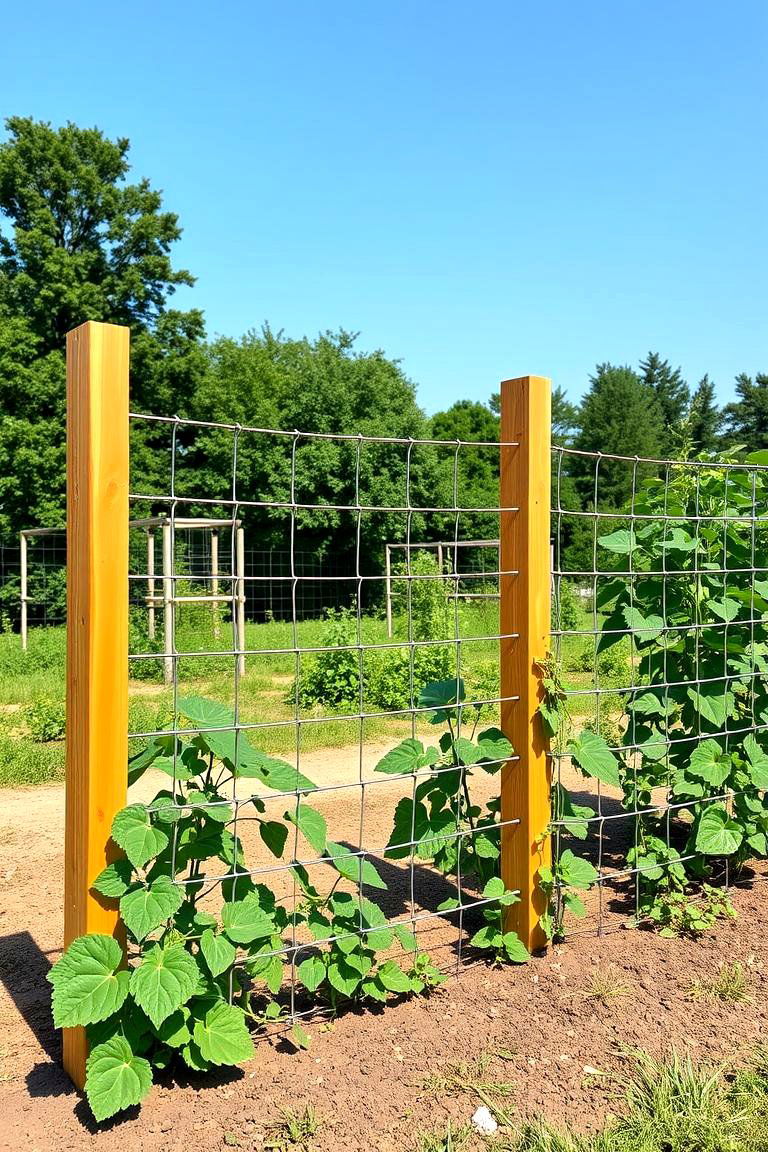 Horizontal Wire Fence - 25 Cucumber Trellis Ideas