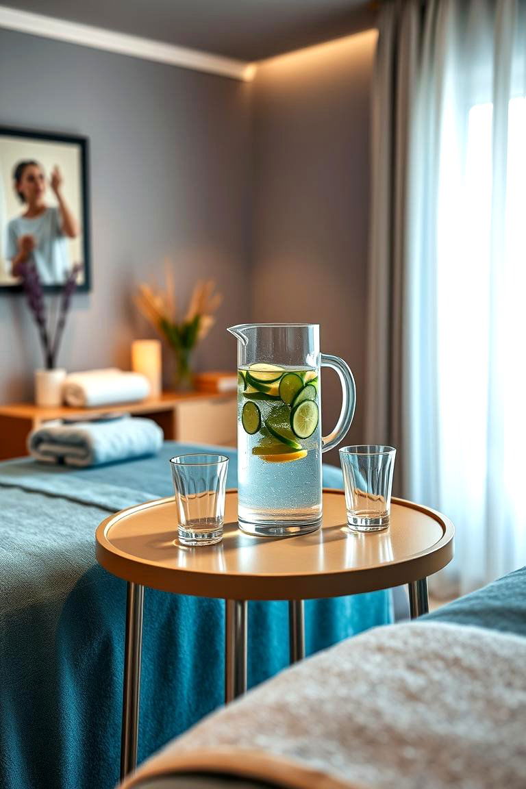 Hydration Station - 25 Massage Room Setup Ideas