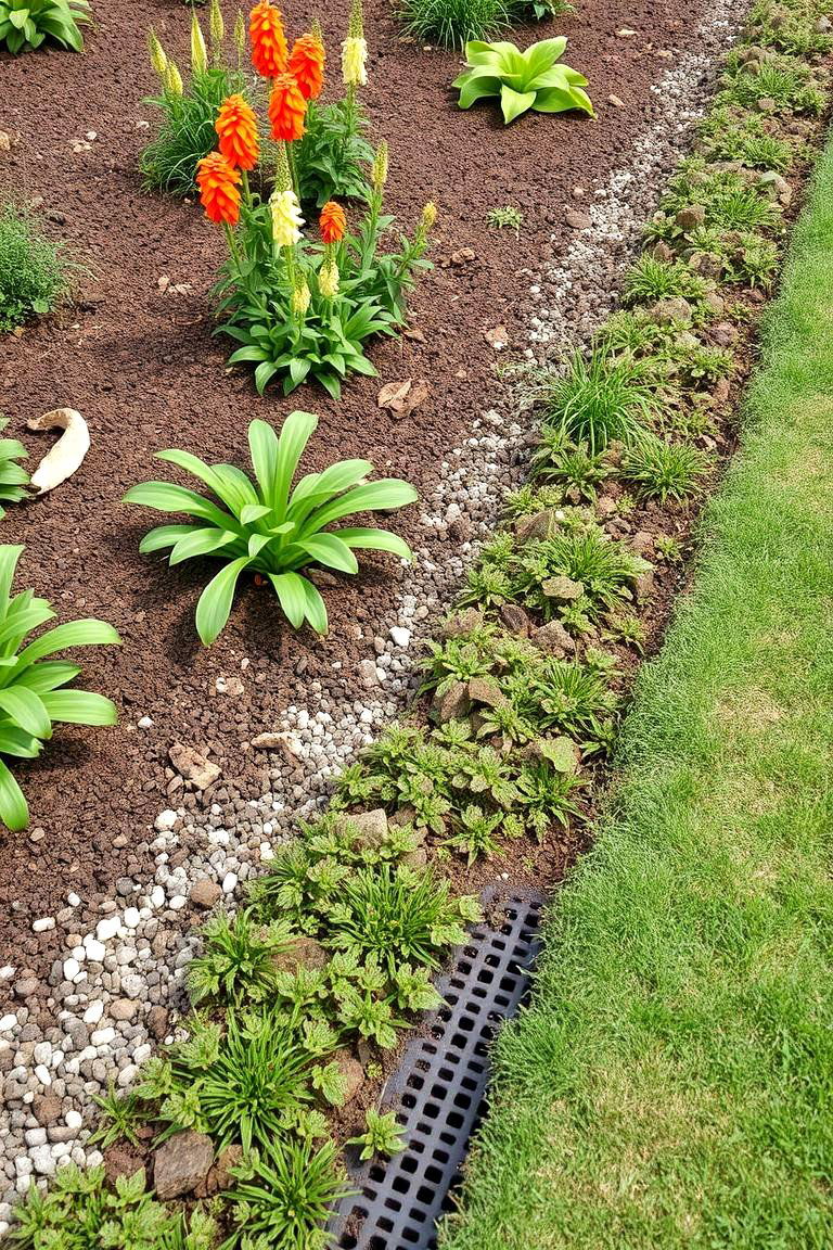 Implementing a French Drain Border - 25 Low Maintenance Garden Border Ideas