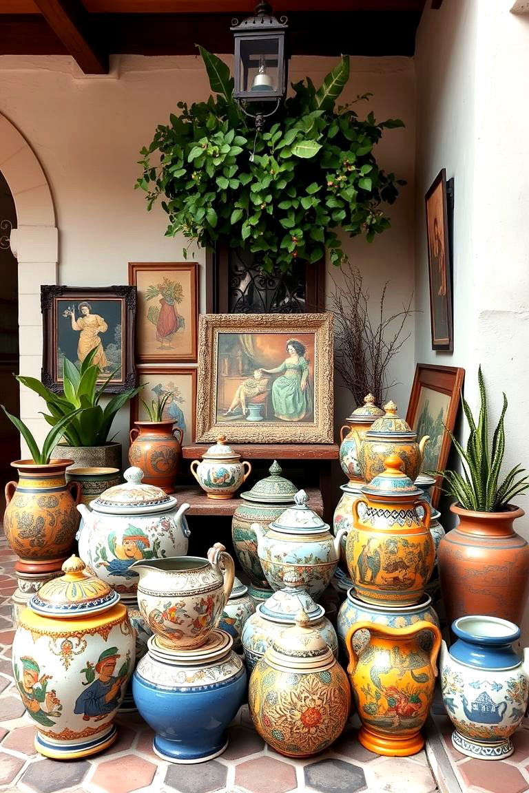 Include Traditional Spanish Art Pieces - 25 spanish style patio ideas
