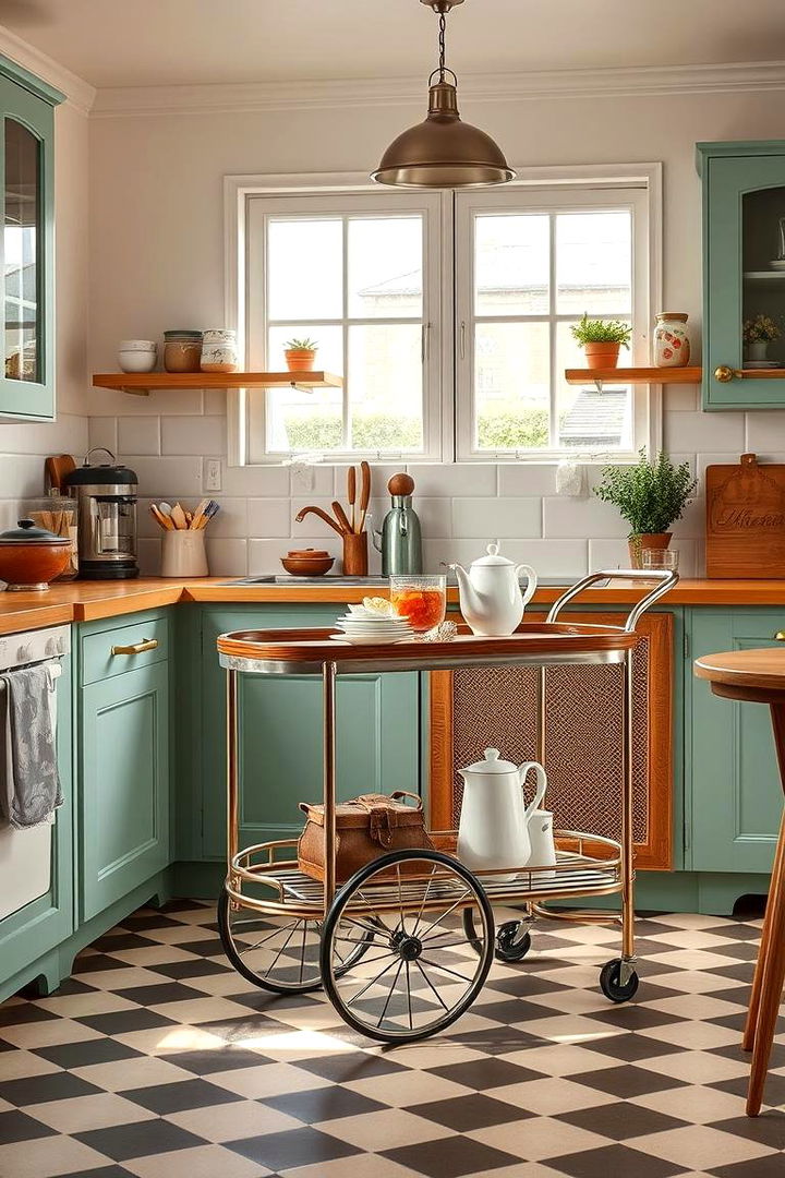 Include a Retro Tea Trolley - 25 Vintage Kitchen Ideas