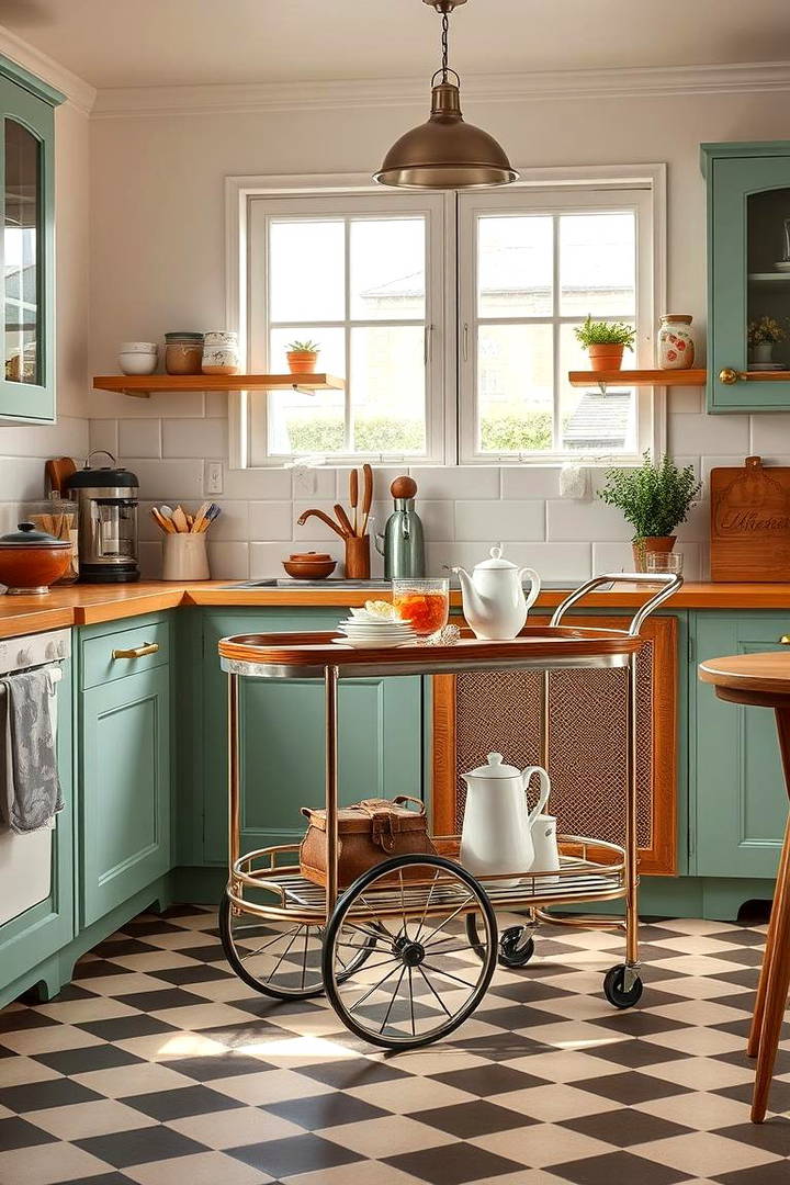 Include a Retro Tea Trolley - 25 Vintage Kitchen Ideas