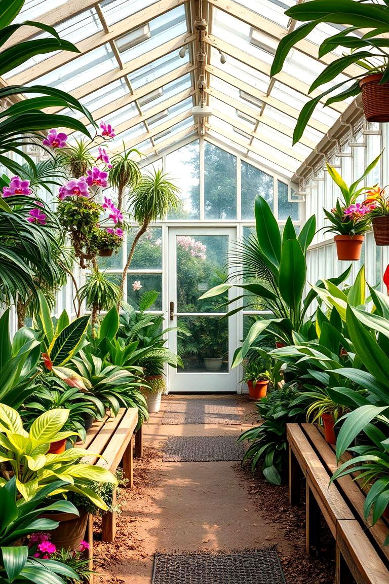 Include a Tropical Greenhouse for Year Round Gardening - 25 Tropical Garden Ideas
