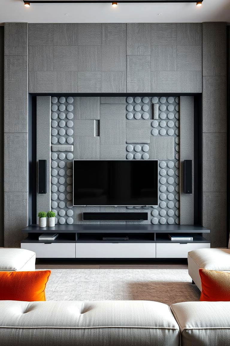 Incorporate Acoustic Wall Panels - 25 Media Wall Ideas