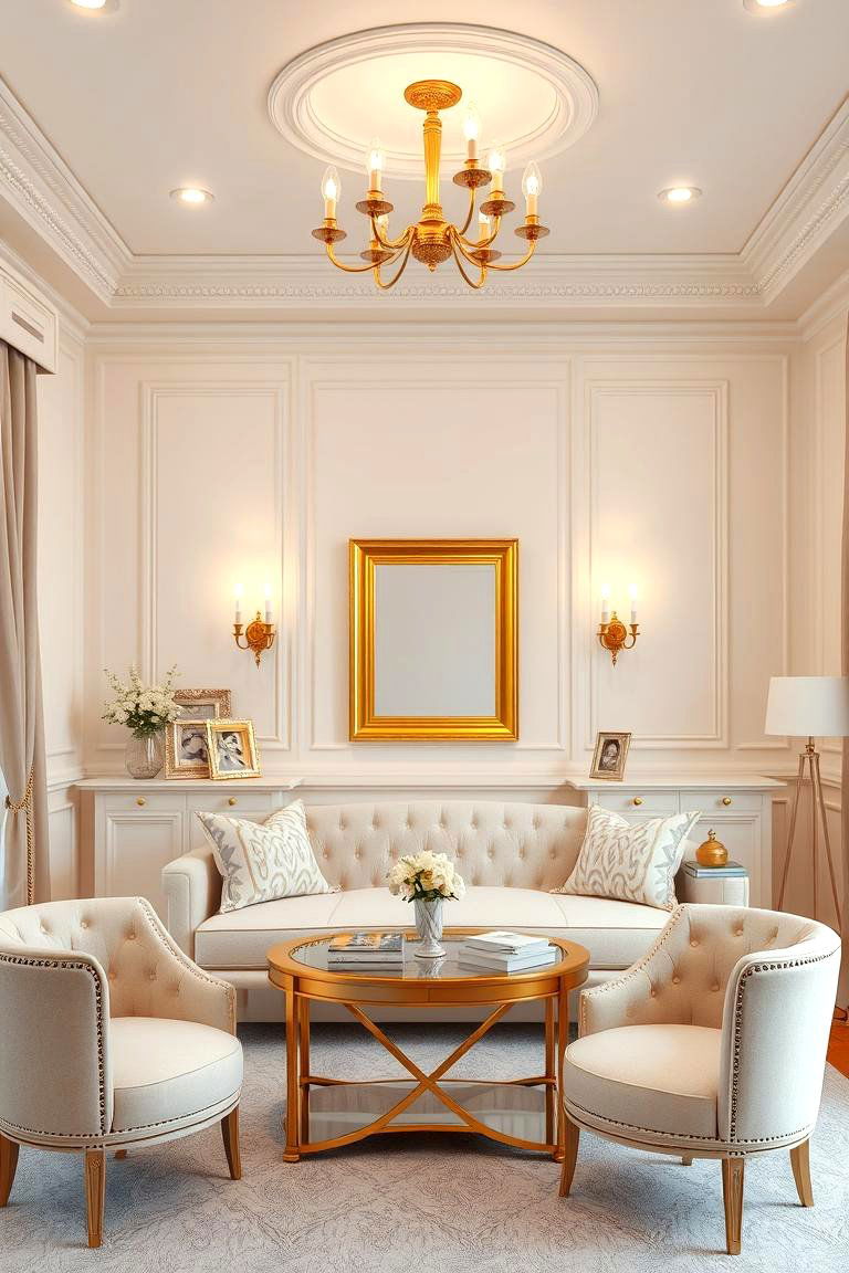 Incorporate Gold or Silver Accents for Elegance - 25 Clean Girl Room Ideas