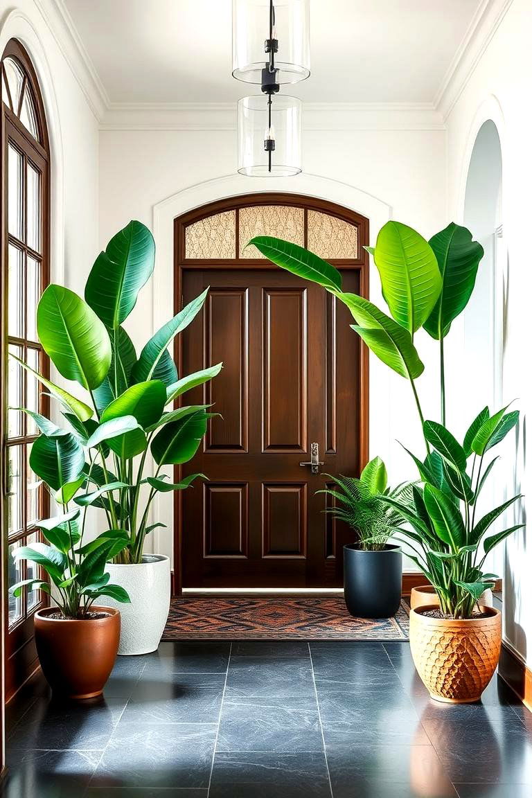 Incorporate Indoor Plants - 25 Foyer Decor Ideas
