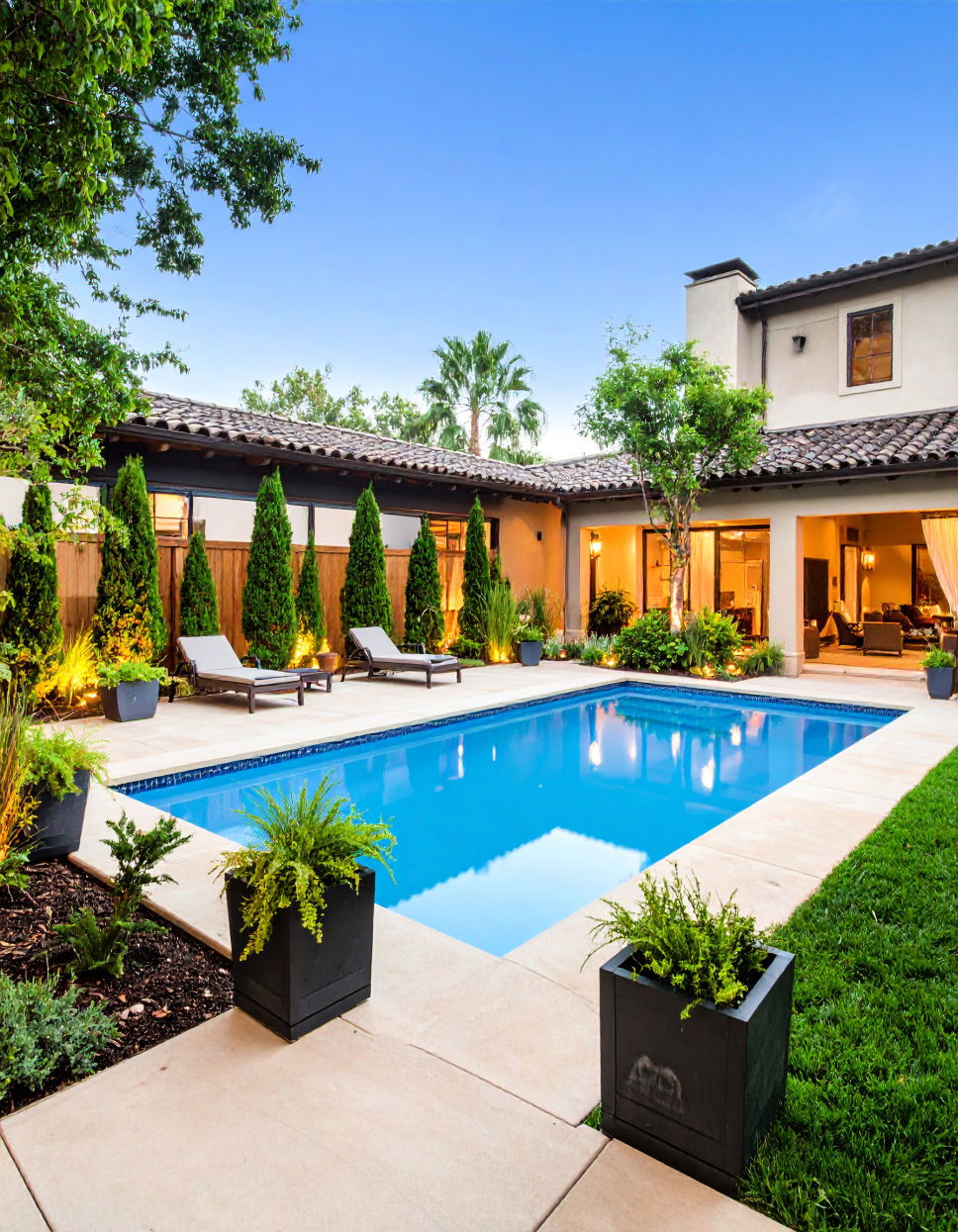 Incorporate Large Potted Plants and Tall Planters