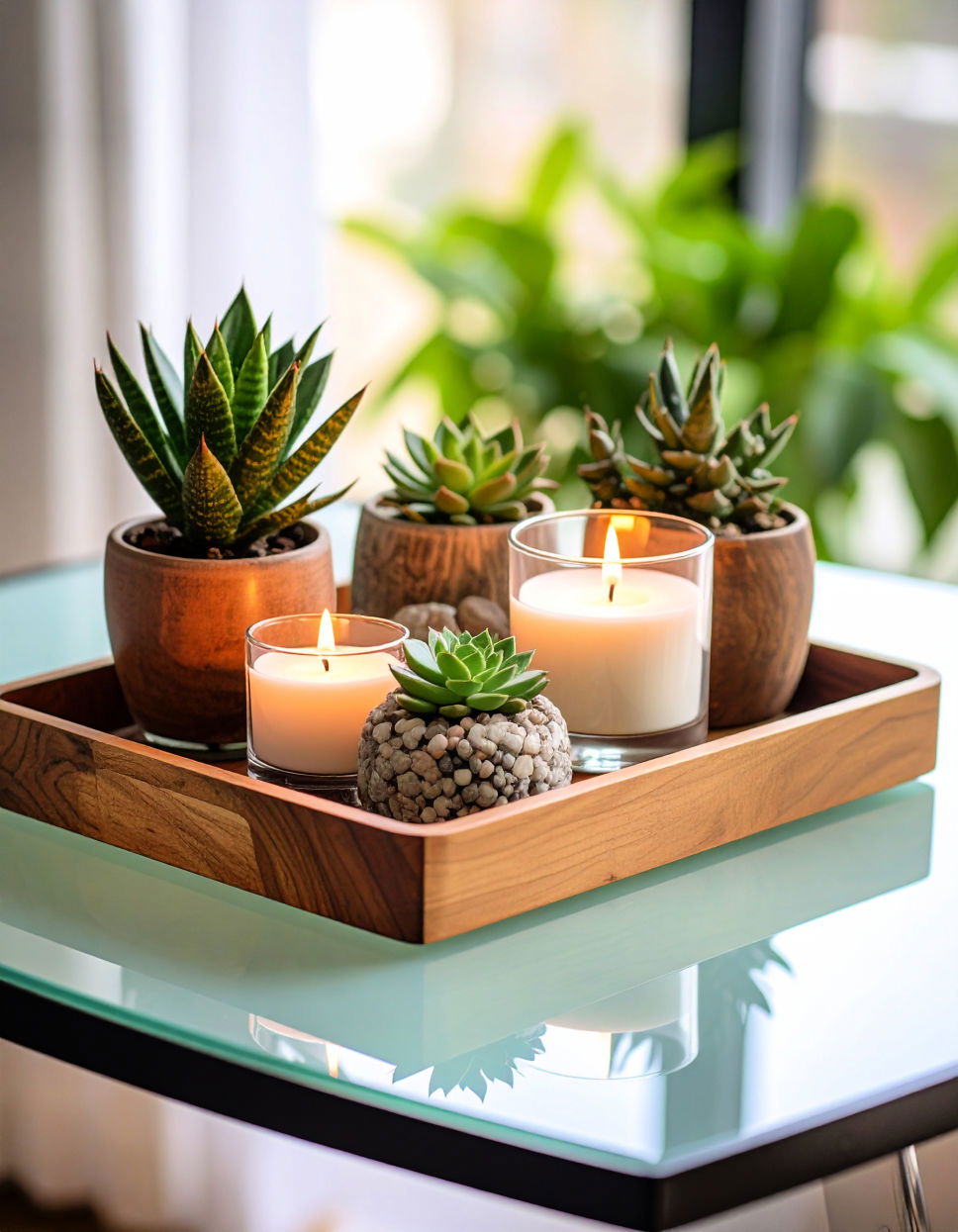 Incorporate Natural Elements with a Wooden Tray Tray Decor Ideas