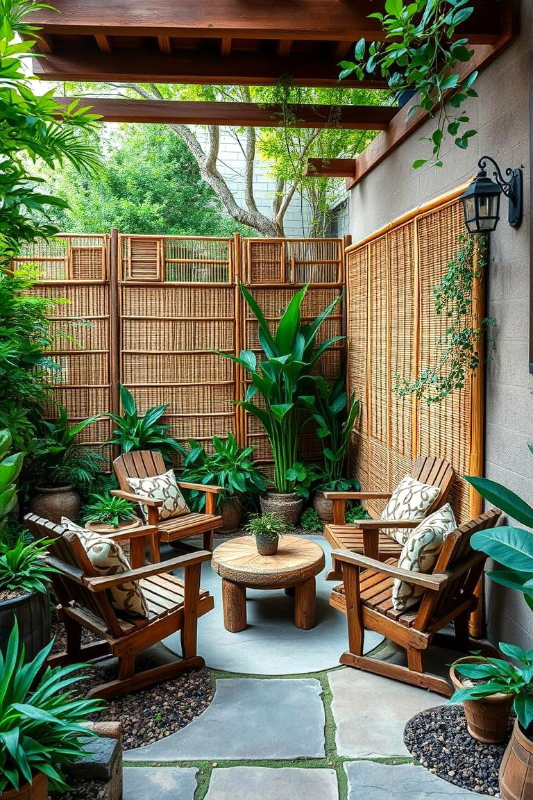 Incorporate Natural Materials - 25 Corner Patio Ideas