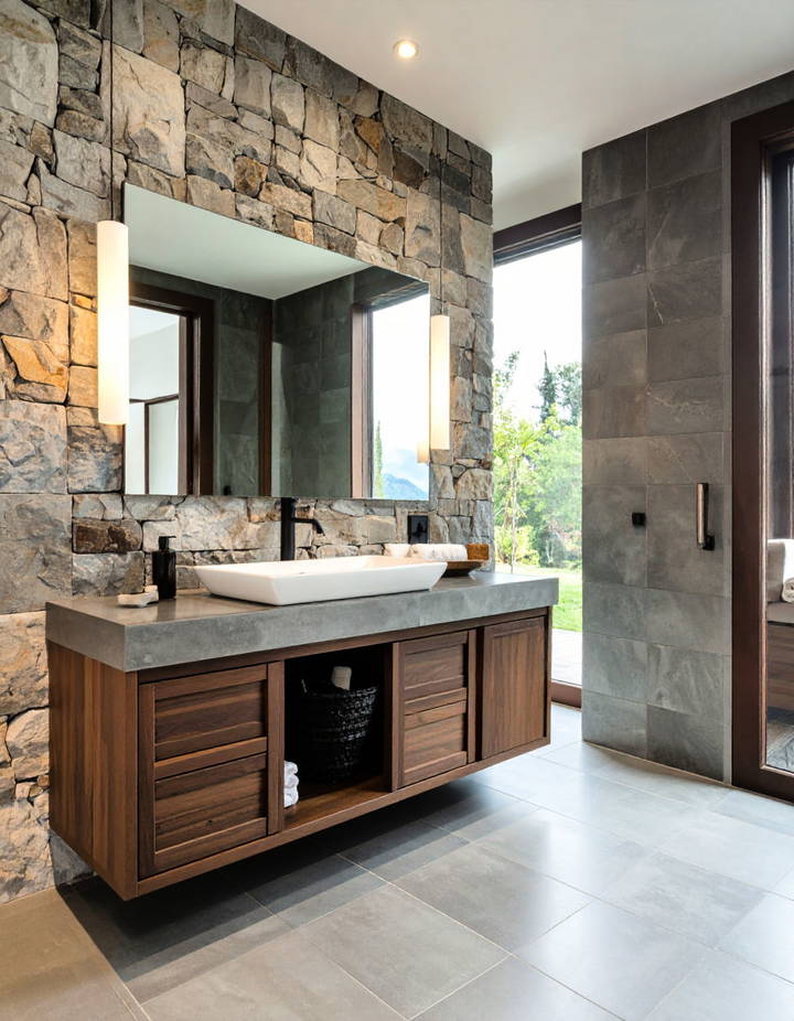 Incorporate Rough Cut Stone Wabi Sabi Interior Design Ideas