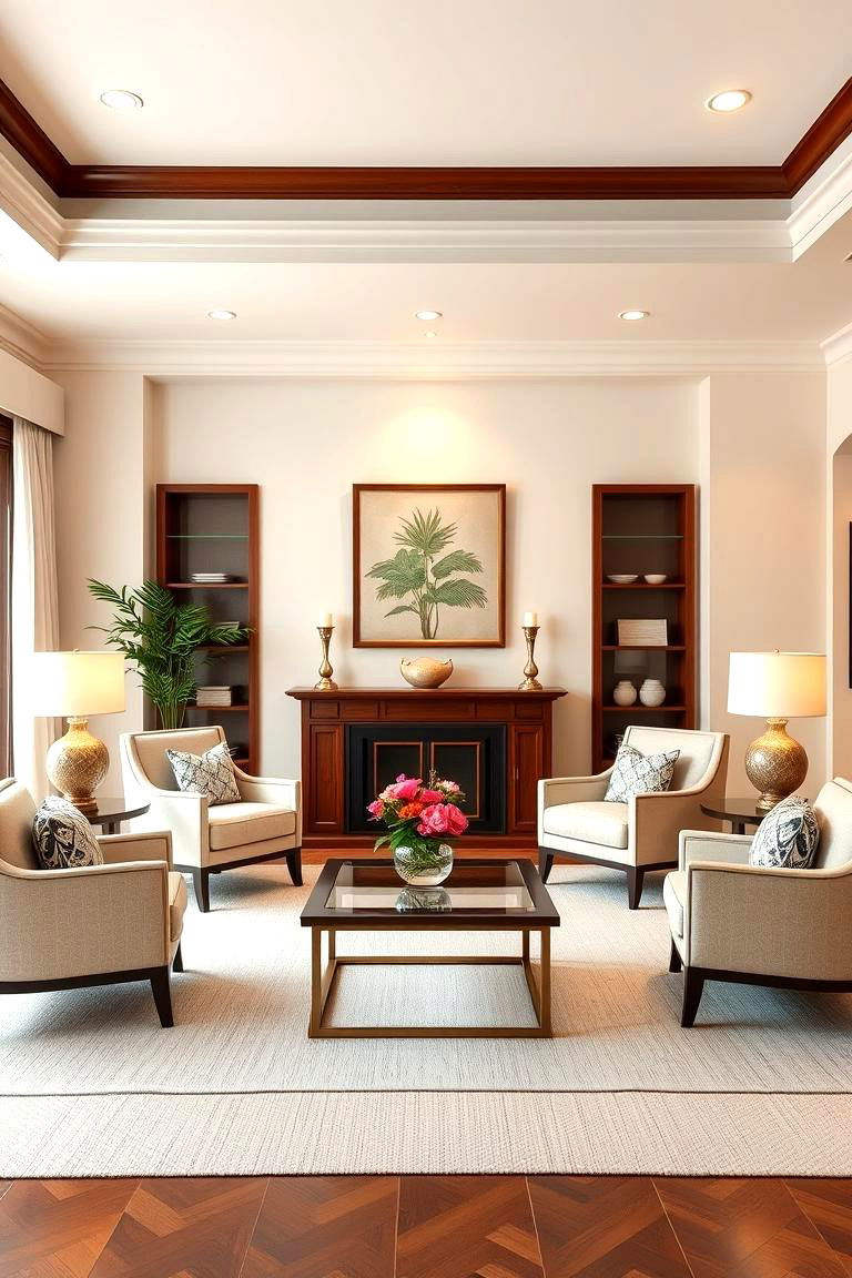Incorporate Symmetry - 25 Feng Shui Living Room Ideas