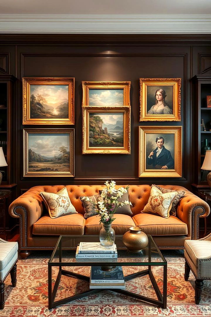 Incorporate Victorian Artwork - 25 Victorian Living Room Ideas
