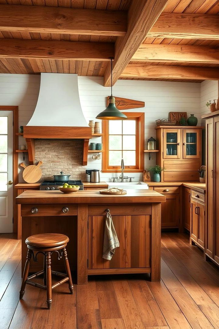 Incorporate Wooden Elements - 25 Vintage Kitchen Ideas