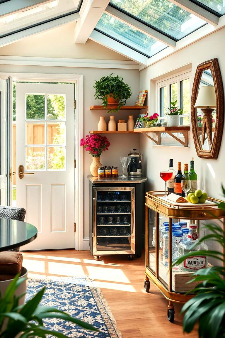 Incorporate a Bar Area for Entertaining - 25 Garden Room Ideas