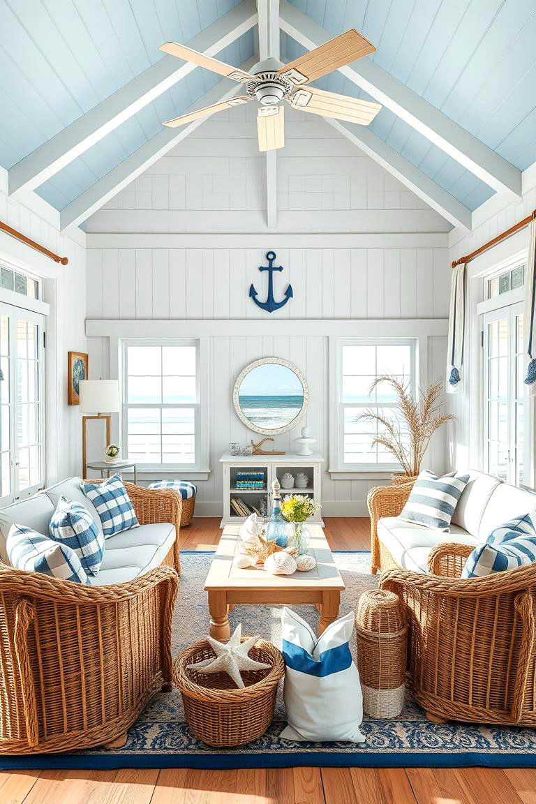 Incorporate a Beachy Vibe with Nautical Decor - 25 Florida Room Ideas