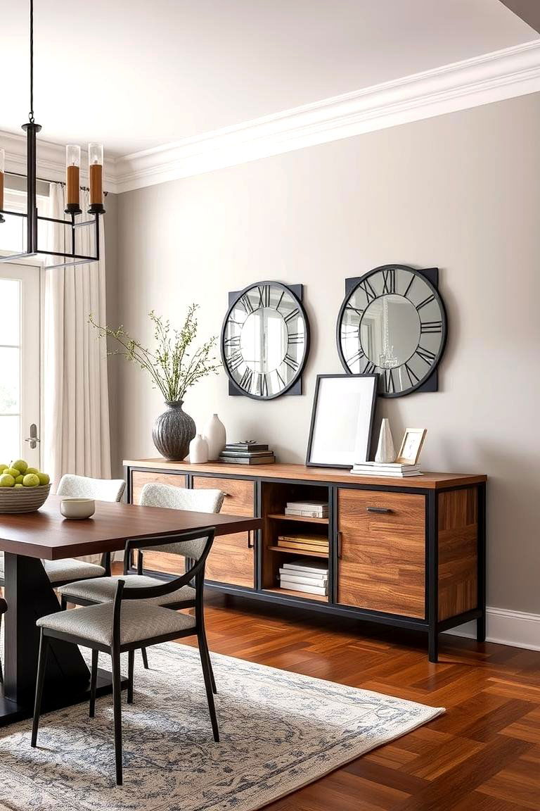 Incorporate a Buffet or Sideboard for Storage - 25 Transitional Dining Room Ideas