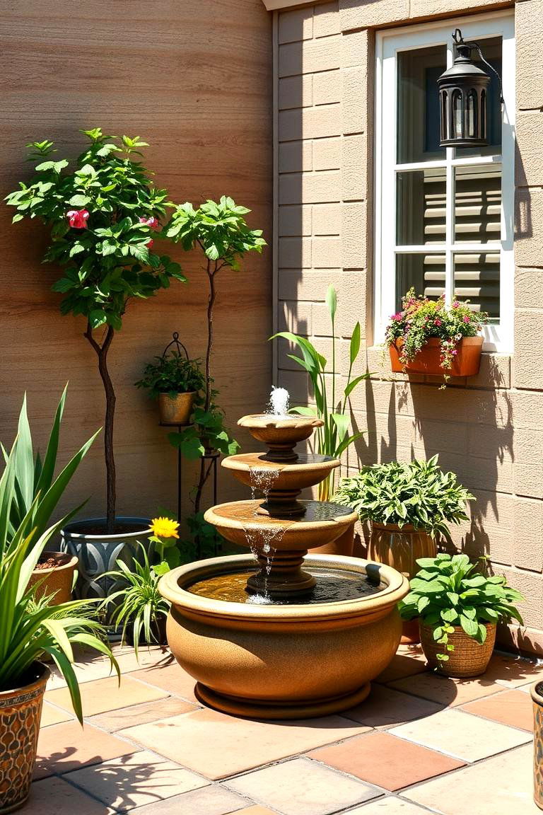 Incorporate a Water Feature - 25 Corner Patio Ideas