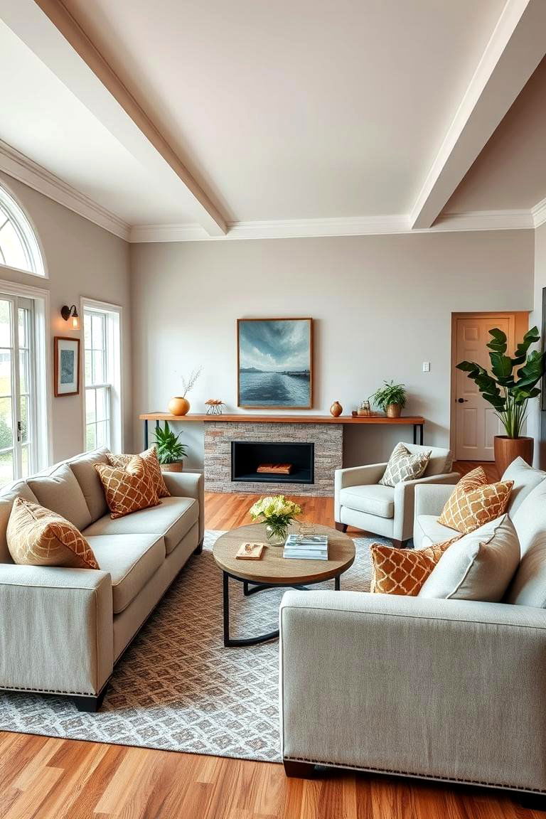 Incorporating Comfortable Seating Arrangements - 25 Transitional Living Room Ideas