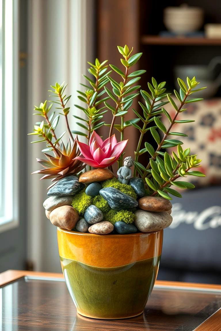 Incorporating Decorative Elements - 25 Potted Plant Arrangement Ideas