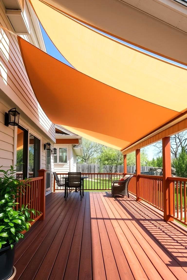 Incorporating Overhead Shade Structures Beyond Pergolas - 25 Large Deck Ideas