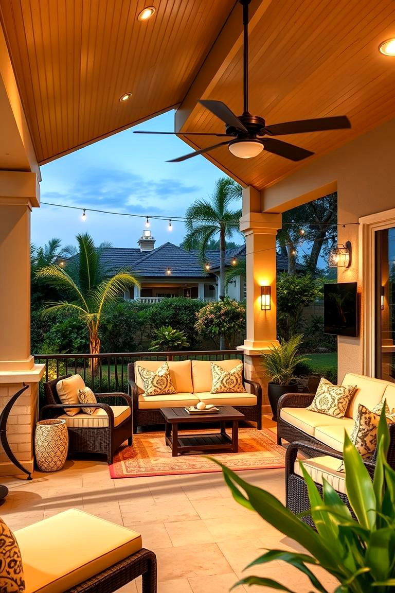 Incorporating Smart Home Features - 25 Lanai Porch Ideas