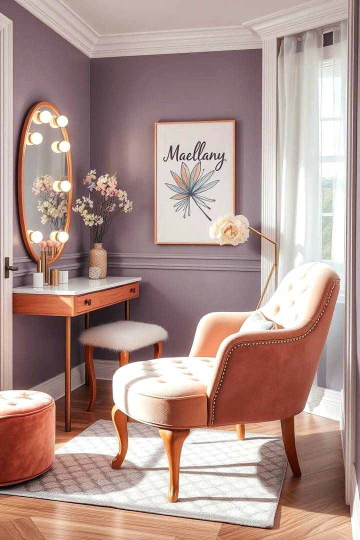 Incorporating a Comfortable and Stylish Seating Option - 25 Vanity Room Ideas