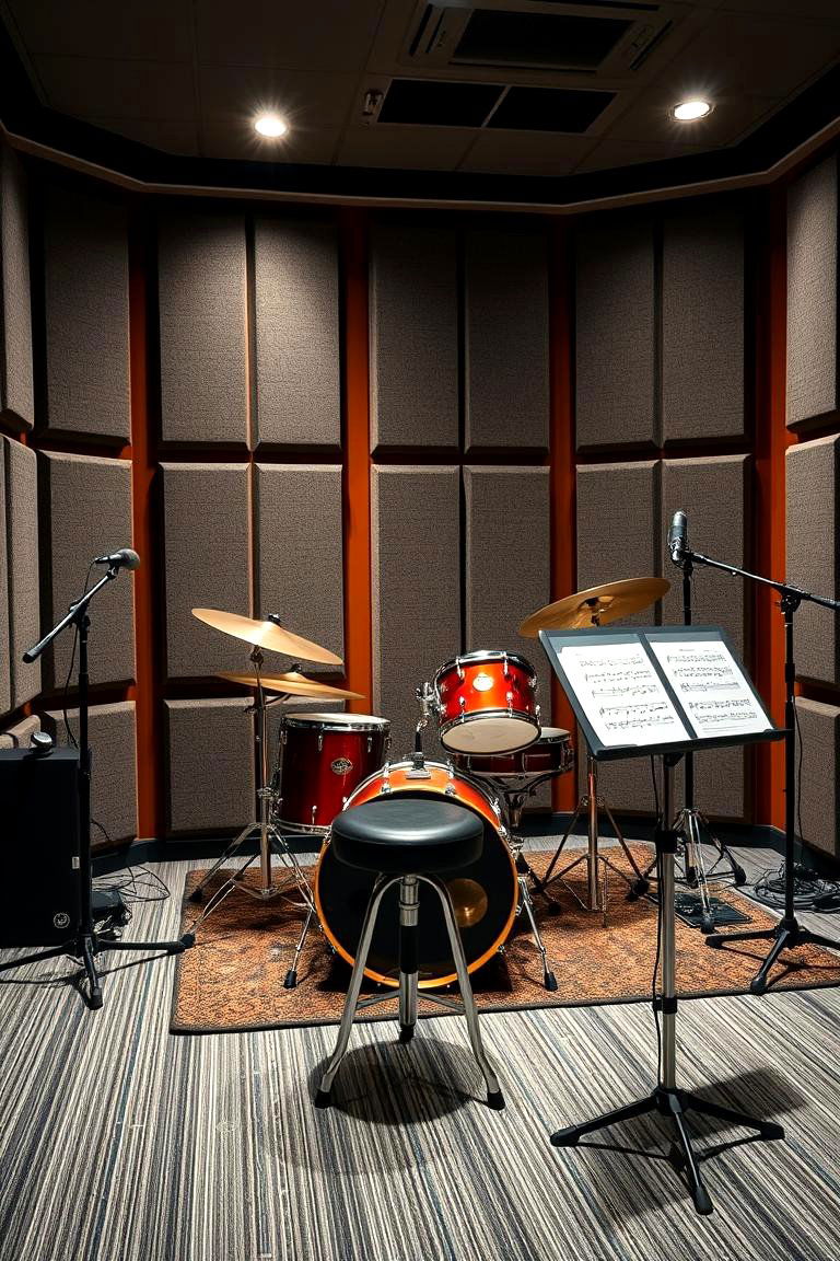 Incorporating a Music Instrument Practice Area - 25 Man Cave Design Ideas