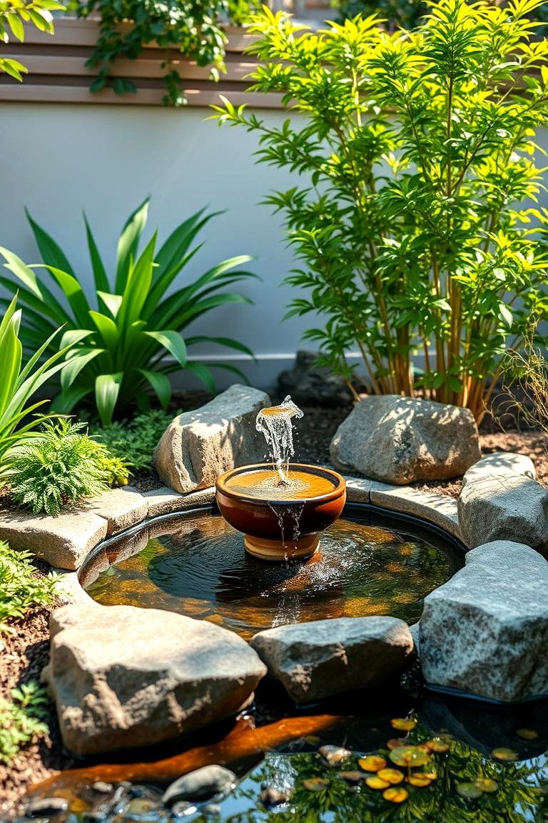 Incorporating a Water Feature for Tranquility - 25 Landscaping Ideas