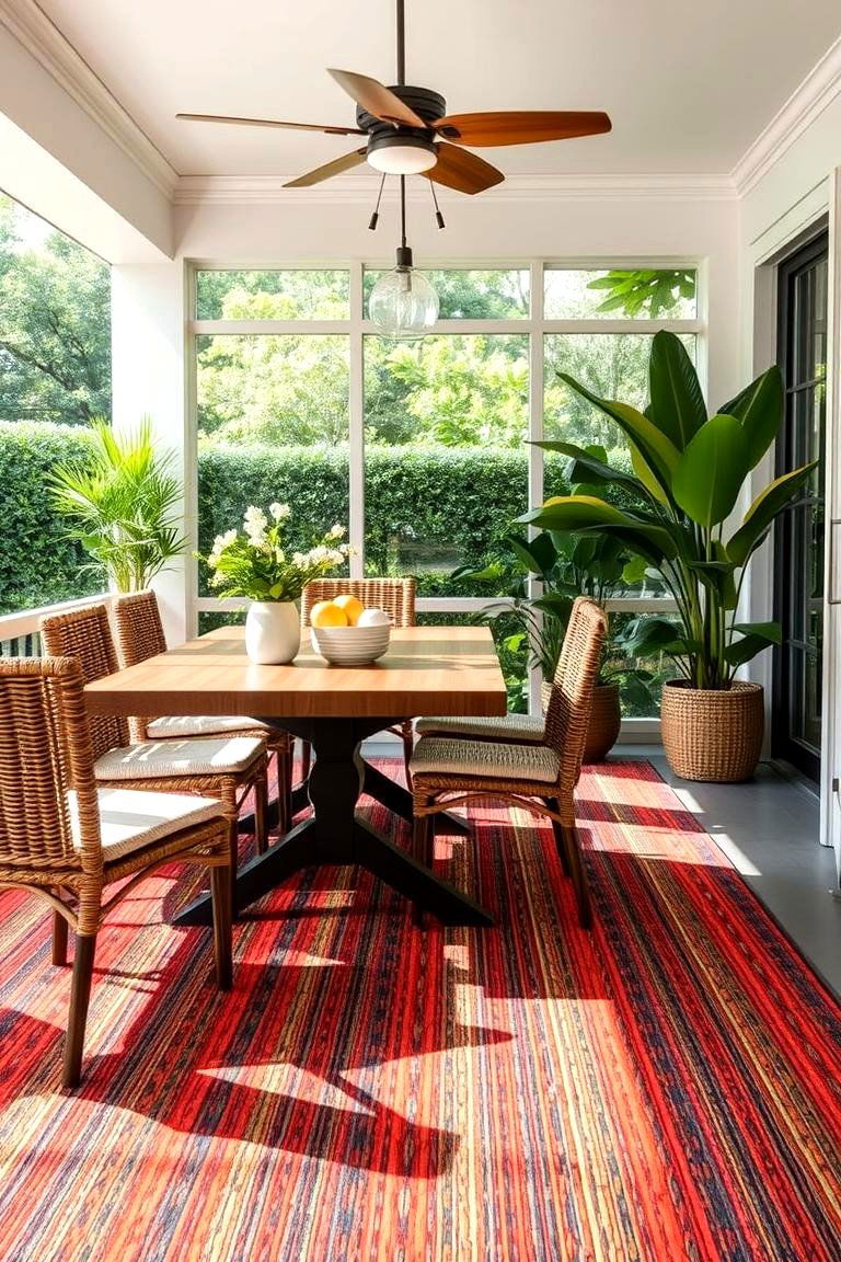 Indoor Outdoor Carpets for Durability - 25 Carpeted Dining Room Ideas