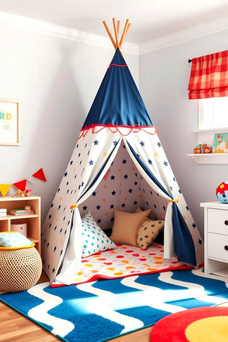 Indoor Tent for Imaginative Play - 25 Toddler Room Ideas
