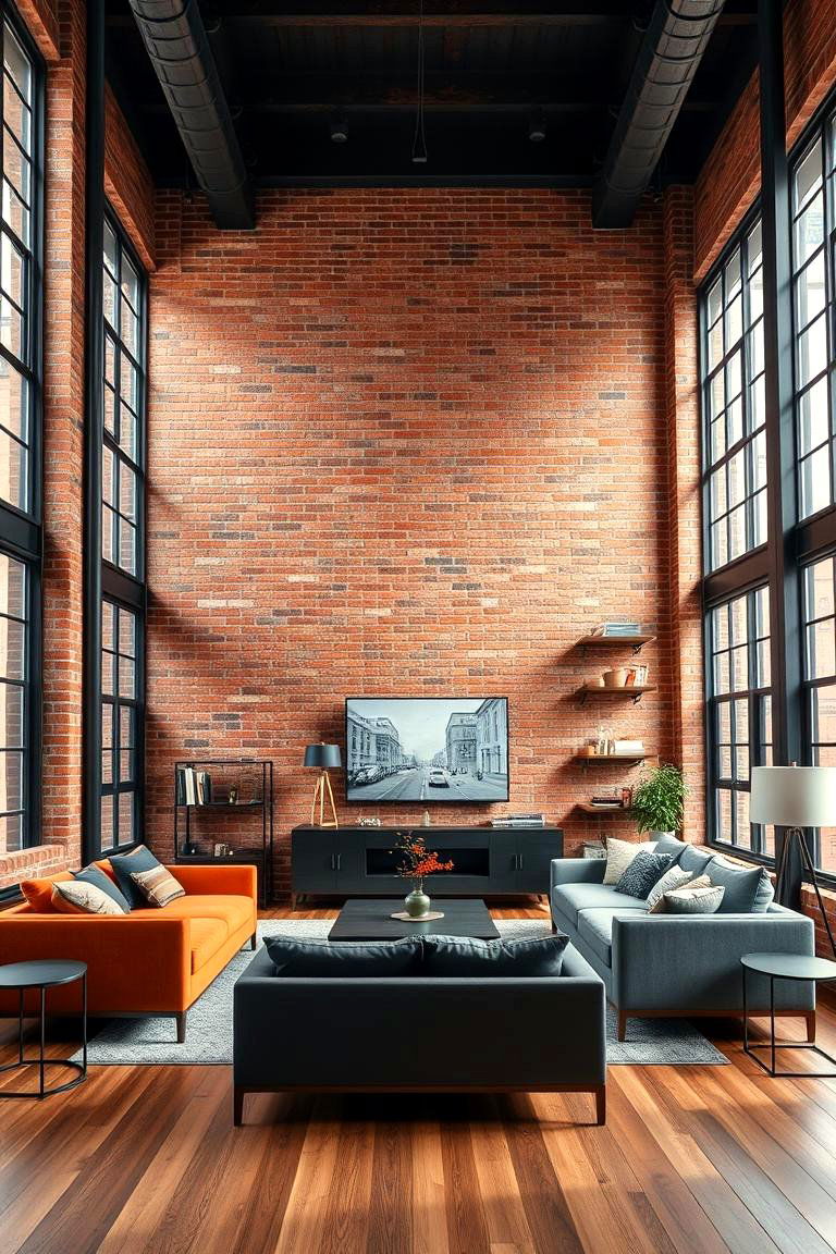 Industrial Exposed Brick - 25 Feature Wall Ideas