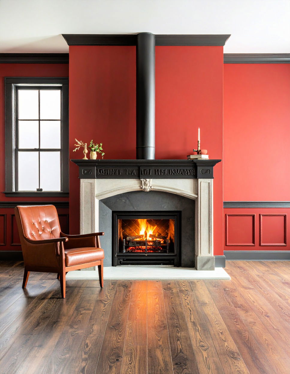 Industrial Exposed Chimney Fireplace