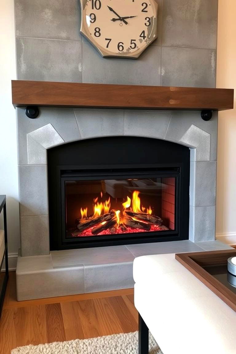 Industrial Faux Fireplace - 25 Faux Fireplace Ideas