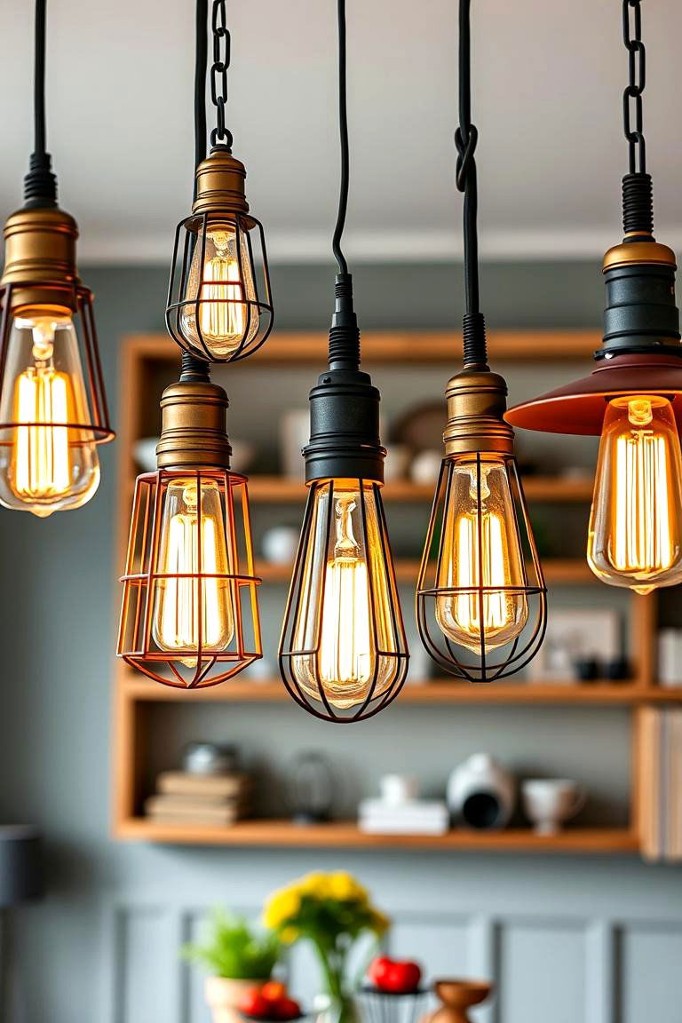 Industrial Light Fixtures - 25 Farmhouse Wall Decor Ideas
