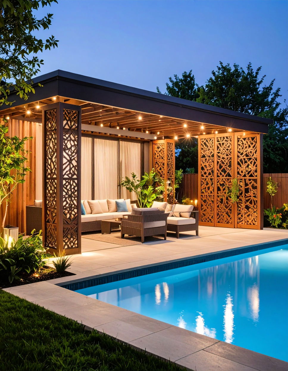 Install Artistic Metal or Wood Privacy Screens