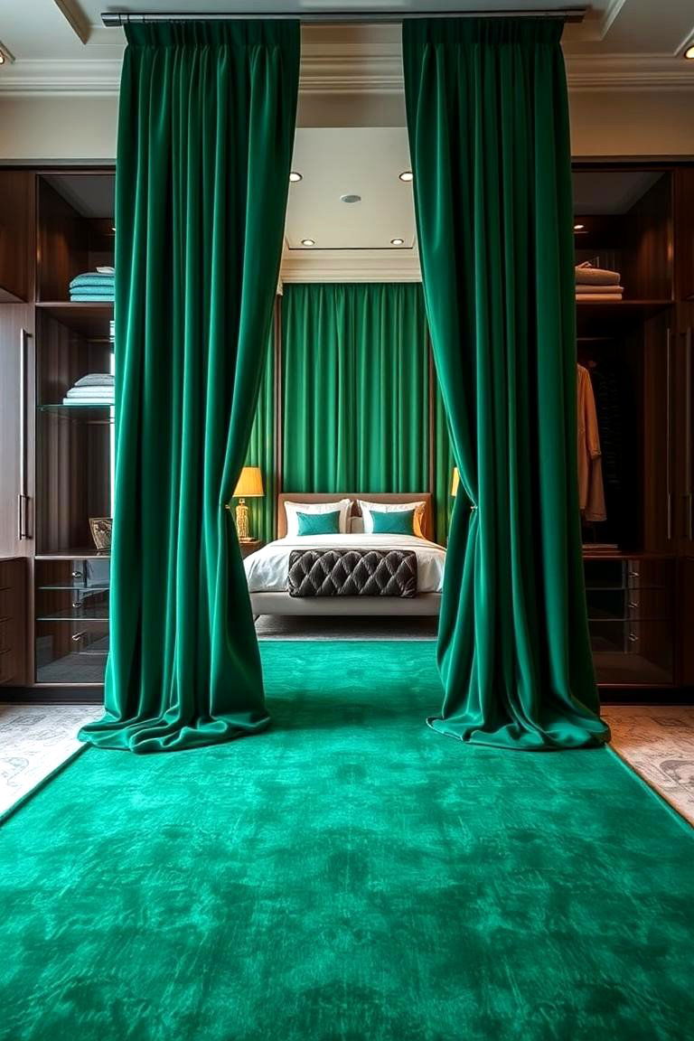 Install Floor Length Curtains for Elegance - 25 closet curtain ideas