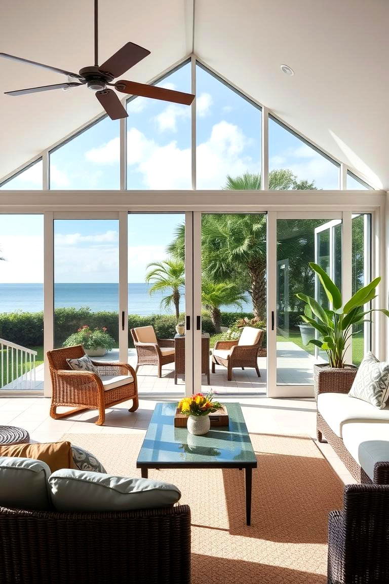 Install Sliding Glass Doors for Seamless Indoor Outdoor Living - 25 Florida Room Ideas