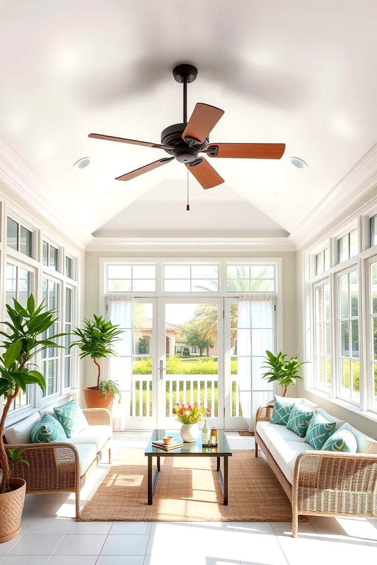 Install a Ceiling Fan for Comfort and Style - 25 Florida Room Ideas