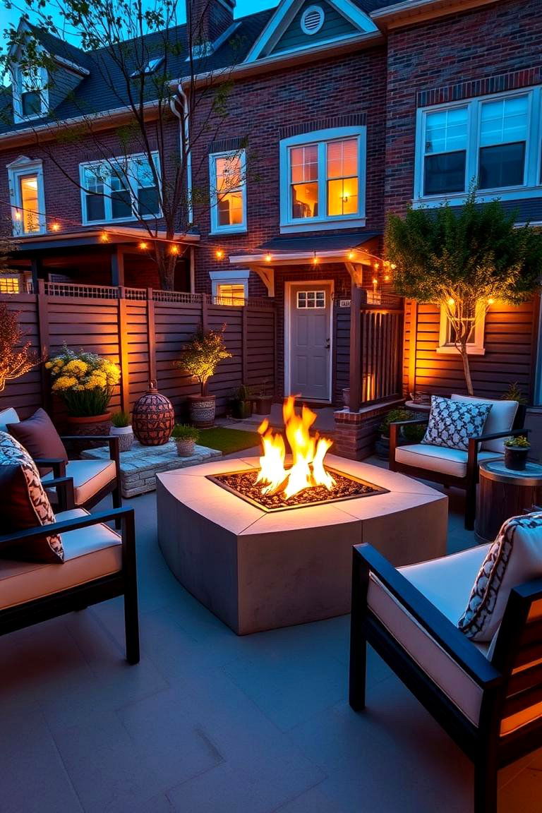 Install a Fire Pit for Cozy Evenings - 25 Townhouse Backyard Ideas